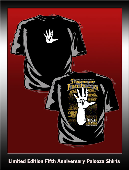 The 2009 PiratePalooza Cursed Hand Shirt