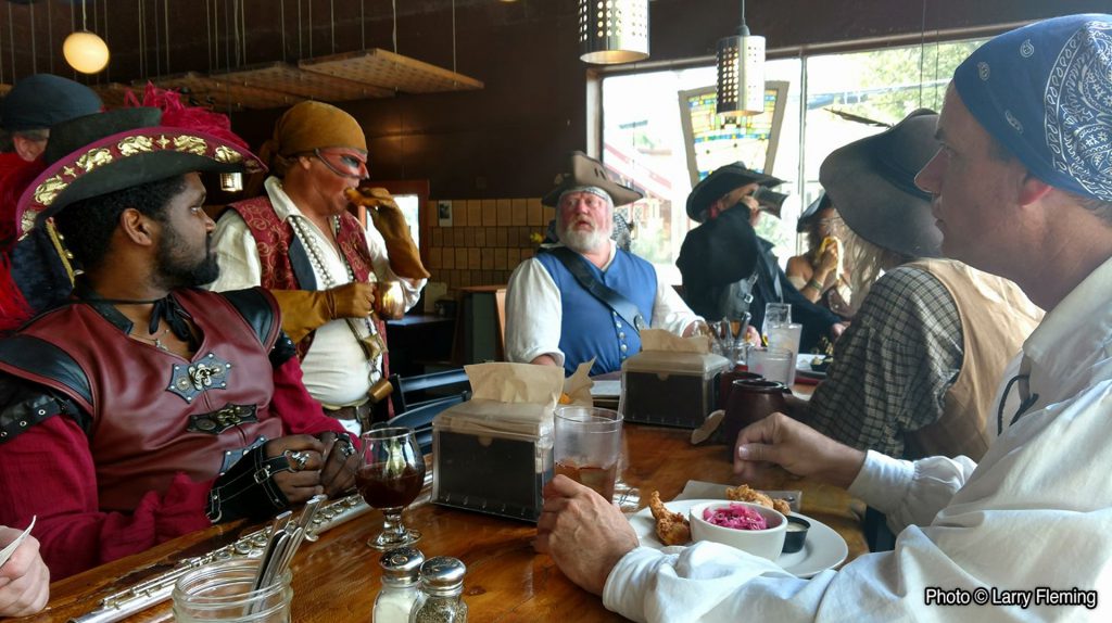 Pirates arriving at Twain's