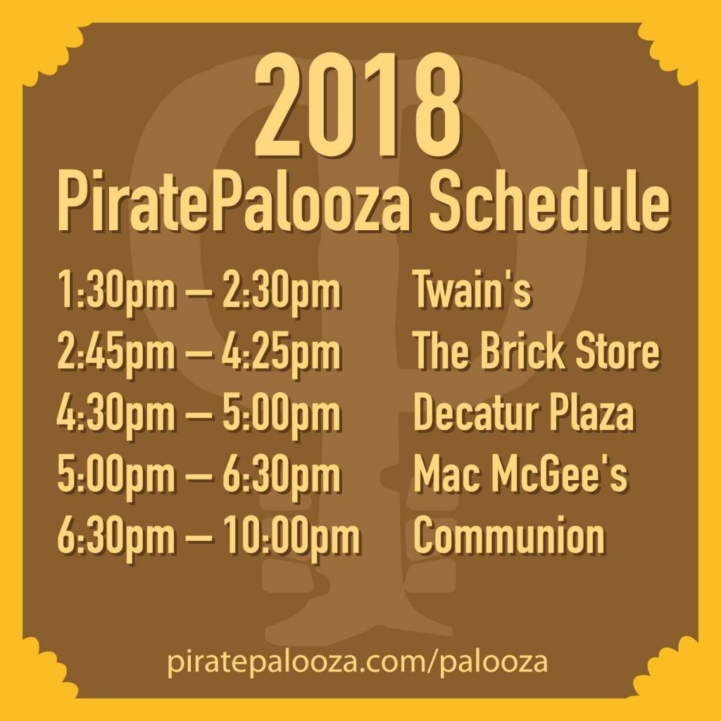 2018 PiratePalooza Schedule