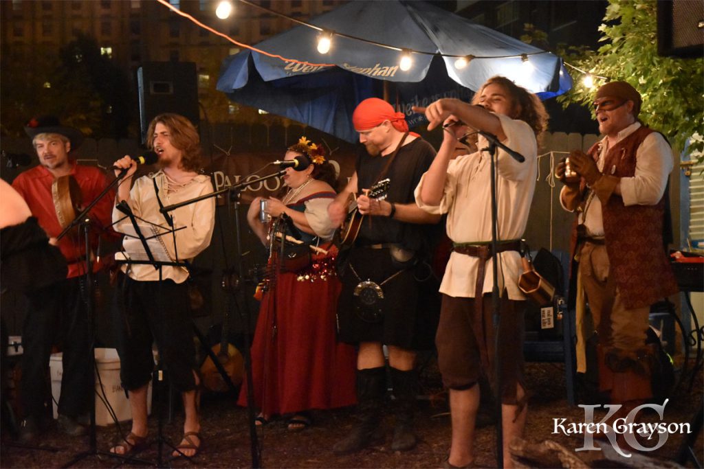 The Barehead Bards singing the longest song of PiratePalooza 2018