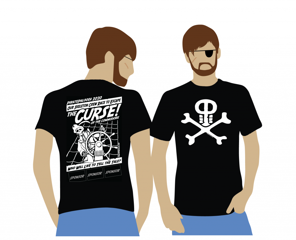 2020 PiratePalooza Curse of the Commodore Shirt Example
