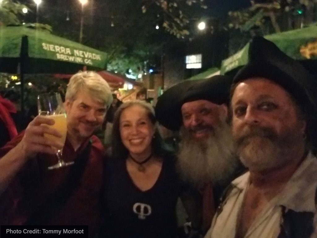Old friends gather together in the beer garden of the Brick Store Pub. this photo is part of a recap of PiratePalooza 18  - credit: Tommy Morfoot