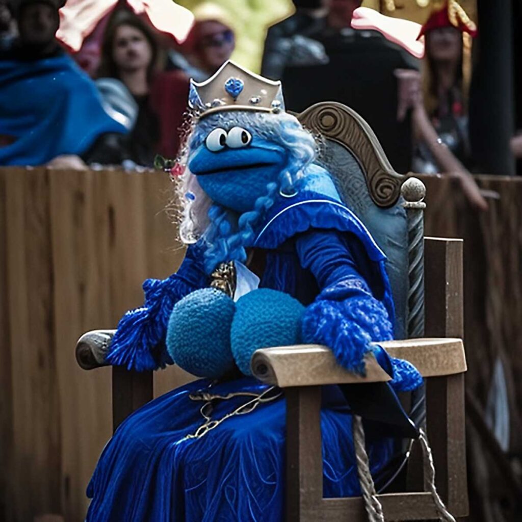 The Blue Queen at the Lower Middle Late Saxon Muppet Spectacular in Riverdale, Georgia