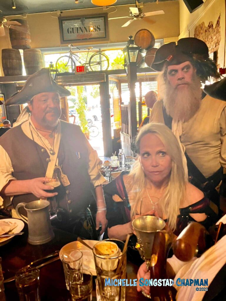 Pirates infesting the Brick Store Pub in Decatur. PiratePalooza 19. Photo by Michelle Songstad Chapman, copyright 2023